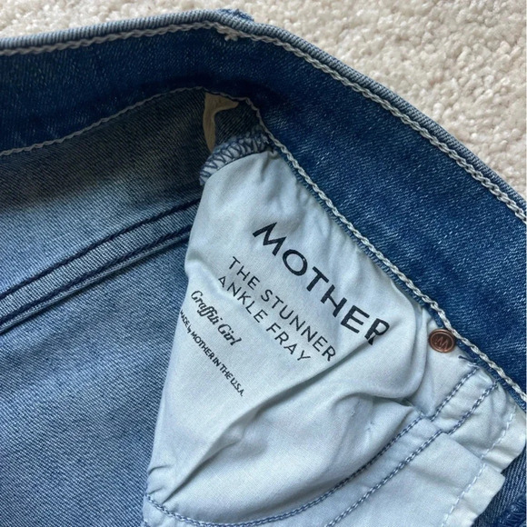 Mother Jeans The Stunner Ankle Fray Graffiti Girl - Picture 5 of 8